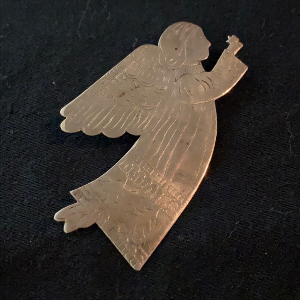 🎄Vintage Silver Cut Out Angel Pin